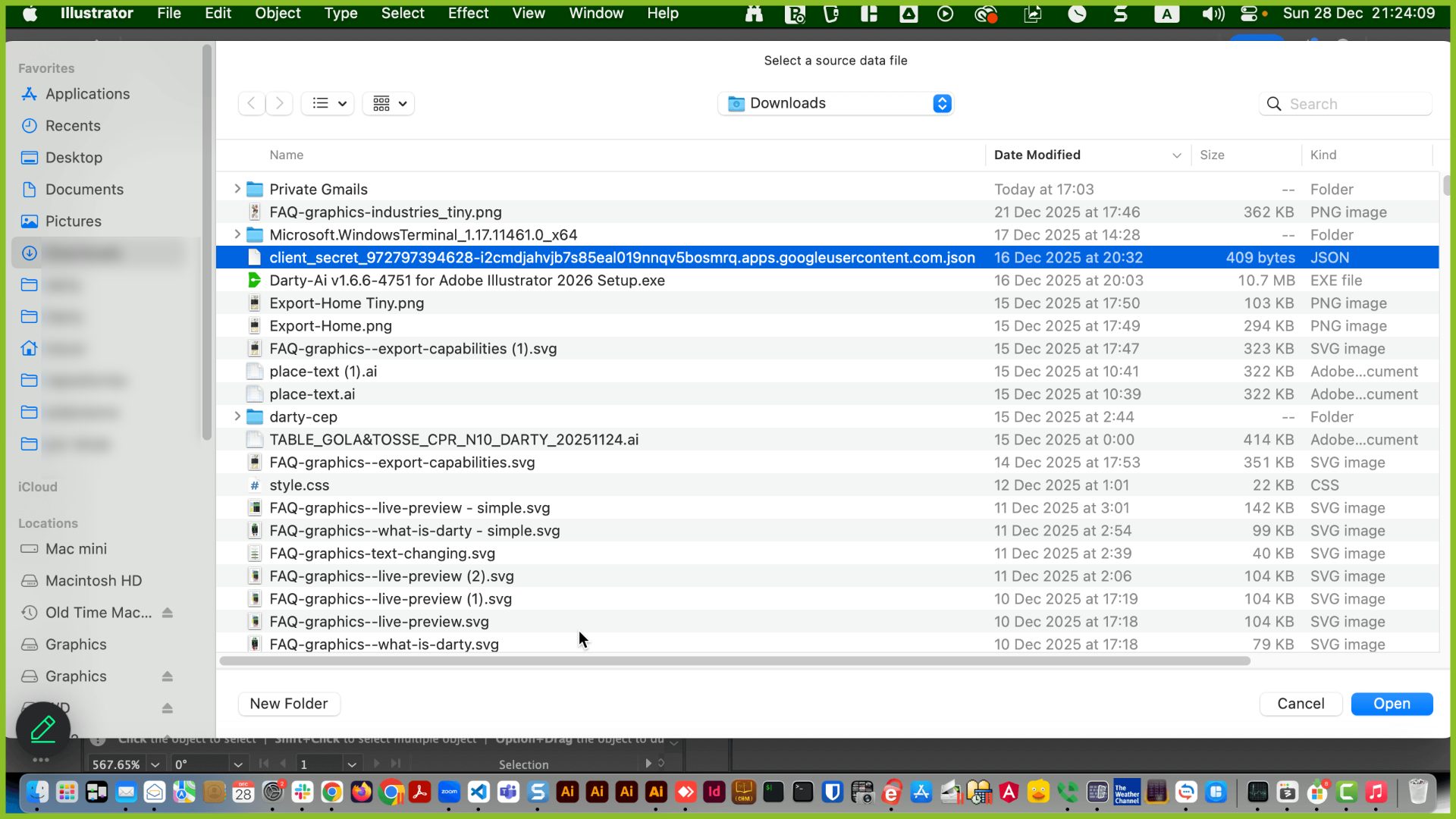 Darty-Ai prompt after loading the private Google Sheet JSON
