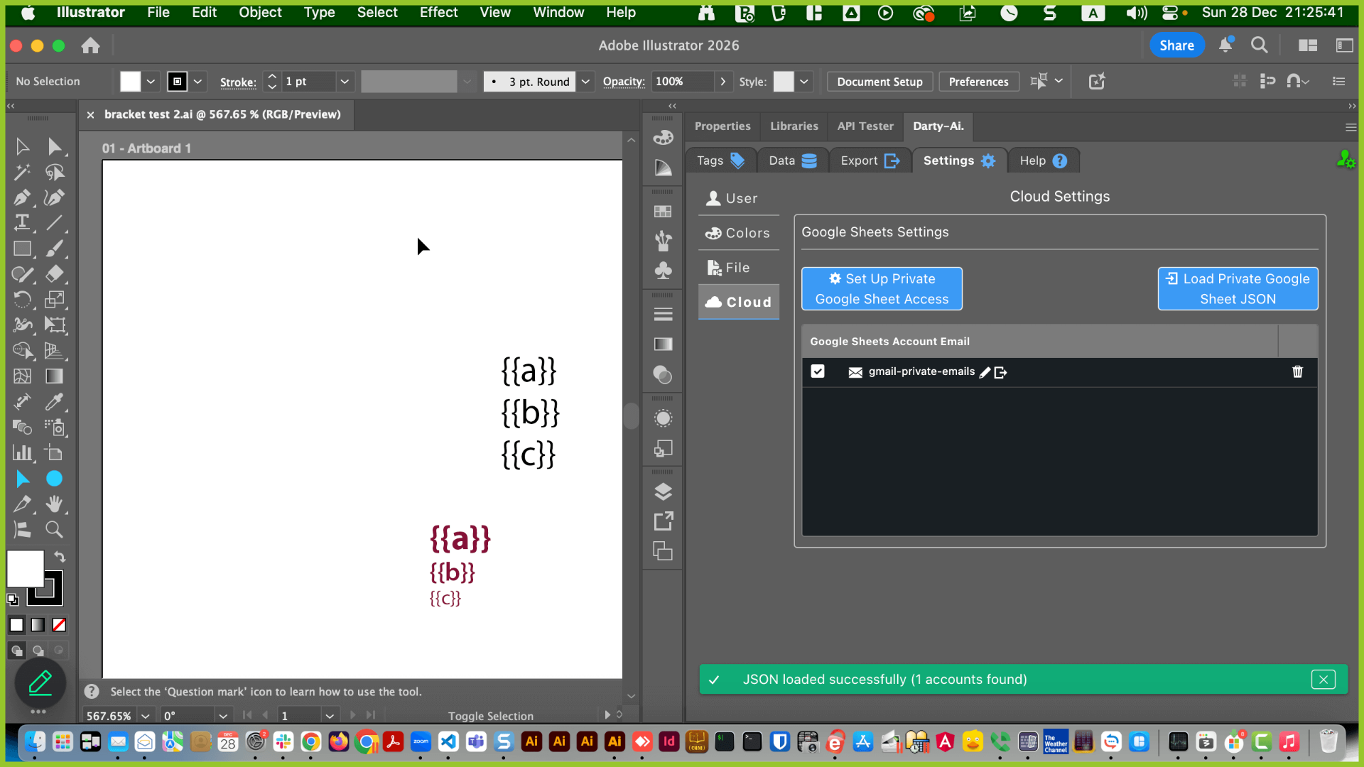 Darty-Ai Data tab showing the cloud import icon