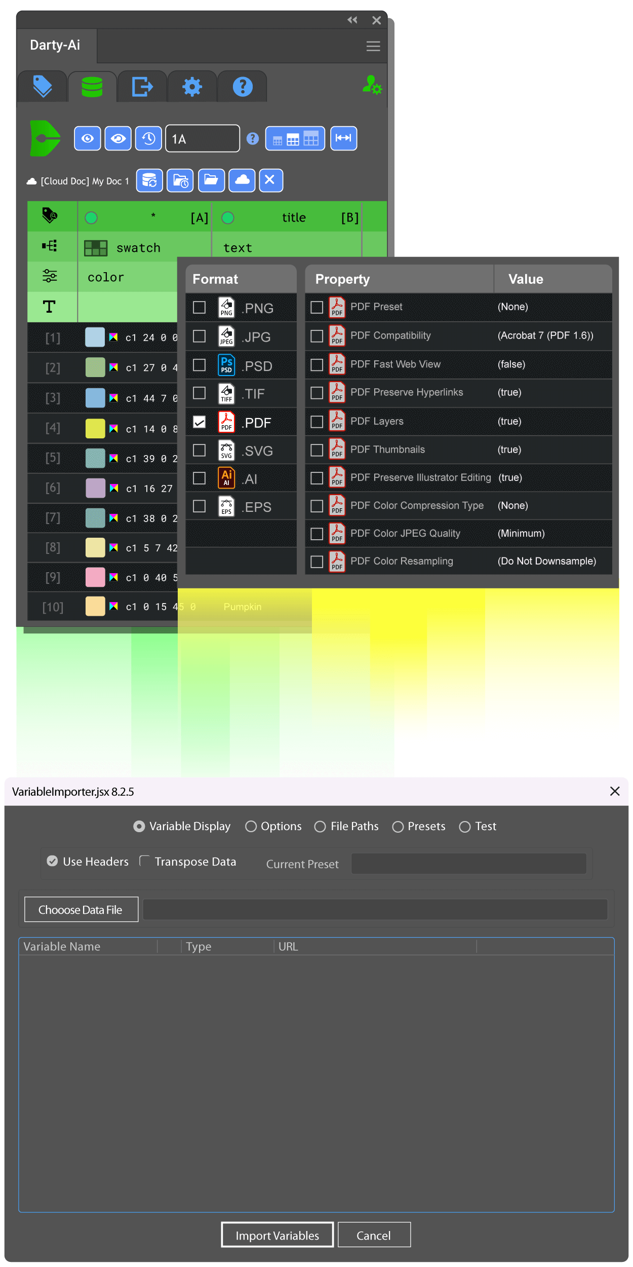 Variable Importer vs Darty-Ai