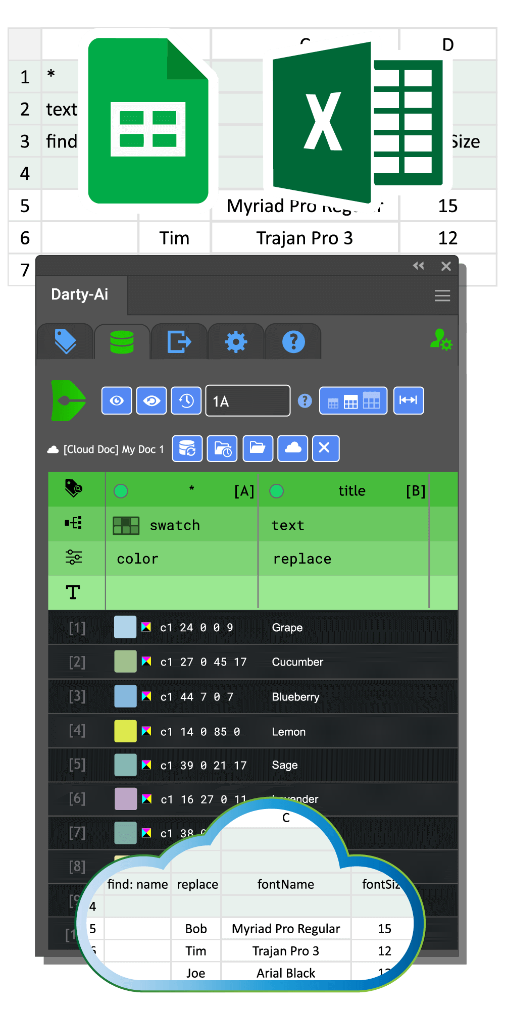Google Sheets and Excel files with Darty-Ai